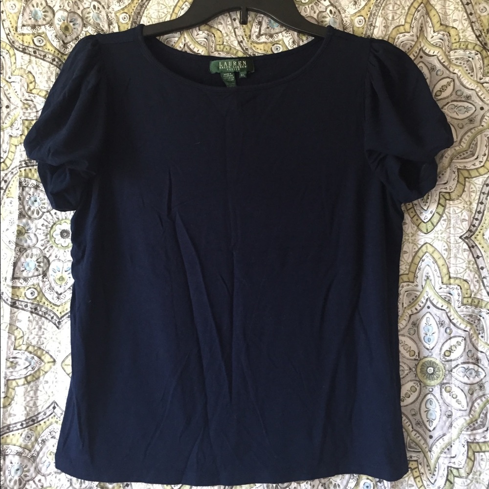 💟 3/$10 Ralph Lauren bubble sleeve tee